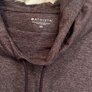 Athleta Uptempo Long Sleeve w/hood- purple